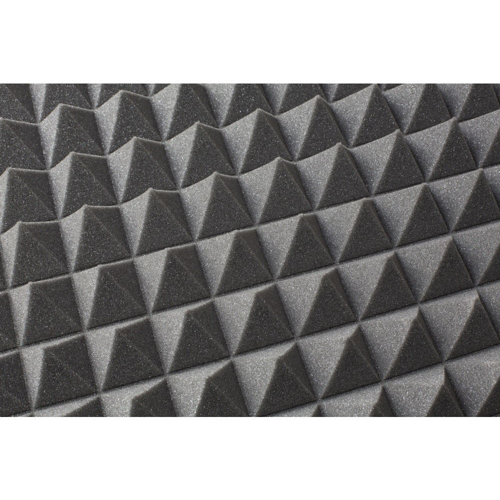 akustická zvukotesná pena PYRAMÍDA 50mm 50x50cm nehorľavá megamix.shop