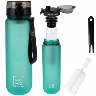 Láhev na vodu sportovní s rukojetí MomoWay modro-zelená 1000ml