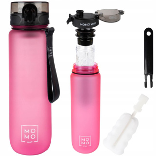 Láhev na vodu sportovní s rukojetí MomoWay růžová 1000ml