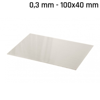 Plech alpaka (nové stříbro) 100x40x0,3mm
