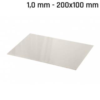 Plech alpaka (nové stříbro) 200x100x1,0mm