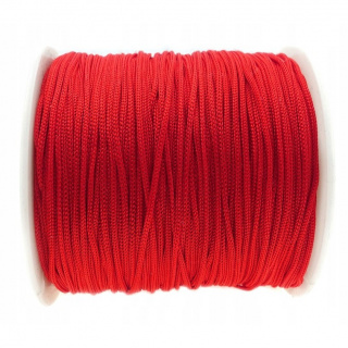 Pletená šňůra 40m 0.8mm červená polyester