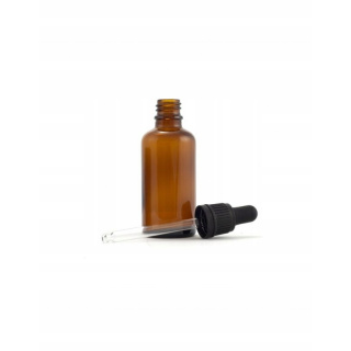 Skleněná láhev hnědá 100 ml s pipetou a kapátkem