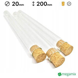 Skleněné zkumavky 200mm průměr 20mm 10ks
