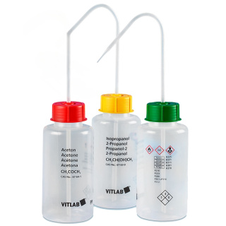 Tryska s potiskem Ethanol, 500 ml, široký hrdlo GL45 – PE-LD