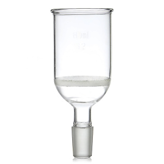 Filtrační trychtýř válcový se sintrovaným diskem G2, 80 ml, broušené spojení 19/26, bez hrdla