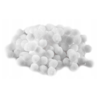 Dekorační bílé kuličky 120ks 1cm