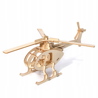 Dřevěný 3D model helikoptéra