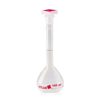 Měrná banka z PMP, třída A – 50 ml, DIN EN ISO 1042