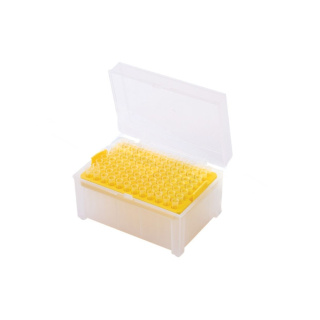 Stojan na hroty k pipetám AB TIP BOX, 2–200 µl, žlutý – 96 míst