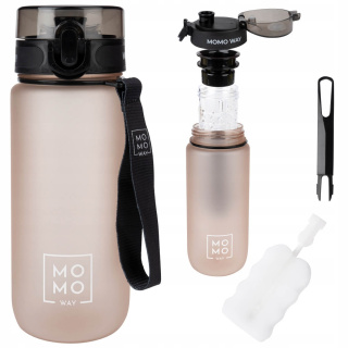 Láhev na vodu sportovní s rukojetí MomoWay světle růžová 600ml