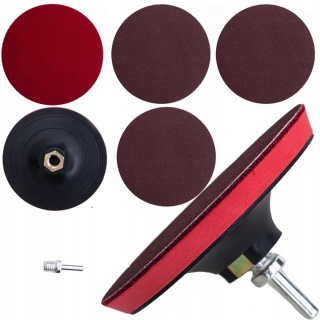 Flexibilní disk na brusku a vrtačku VELCRO M14 Ø 125mm a 3 ks brusného papíru