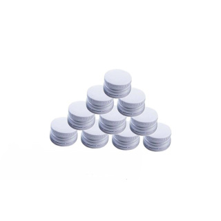 Hliníkový šroubovací uzávěr viko 28/18 mm 50 ks bílá