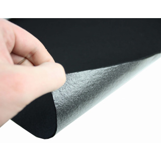 Černá měkká filcová netkaná textilie s lepidlem 3mm 50x150cm 400g/m²