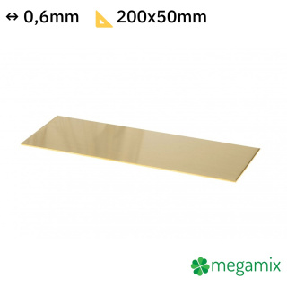 Mosaz plech 200x50x0,6mm