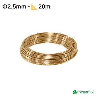 Mosazný drát Φ2,5mm 20m