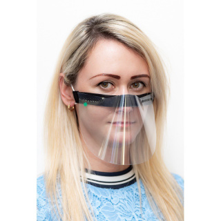 Ochranný kryt na obličej průhledná maska nos ústa 21x12cm univerzální