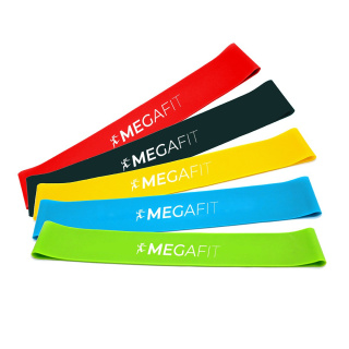 Odporové gumy posilovací Megafit na cvičení sada 5ks + taška