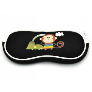 Pouzdro na brýle pro děti černé s opicí SC-10a