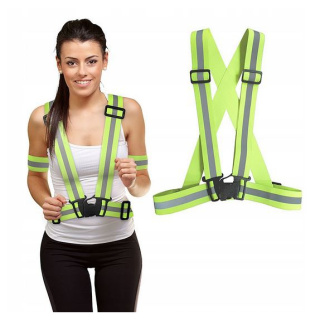 Reflexní vesta popruhy na běhání nastavitelná