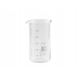 Skleněná kádinka 600ml 80x150mm vysoká