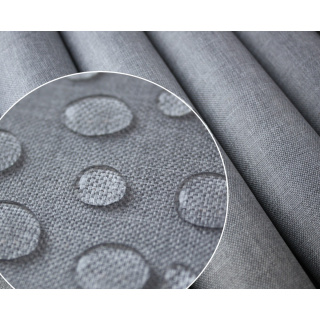 Voděodolná tkanina imitace lnu světle šedá 160 cm 0,5 mb 210g/m²