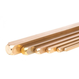Tyč čtyřhranná mosadz 1m 10x10mm kovový prut
