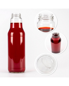 Skleněn&aacute; l&aacute;hev 750ml 25cm SOK s uz&aacute;věrem