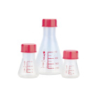 Erlenmayerova láhev z PMP s červeným uzávěrem – 250 ml, GL 45