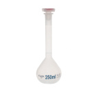 Měrná banka z PP se skleněnou zátkou 10/19, třída B – 25 ml, ISO 384