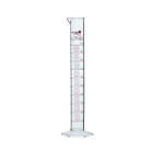 Měřicí válec z PMP, třída A, s výlevkou a červenou stupnicí – 100 ml, DIN 12681, ISO 6706