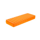 Oboustranný stojan na zkumavky Eppendorf, 60 míst, 0,5–2,0 ml, oranžový – PP, autoklávovatelný