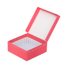 Kartónová krabička na skúmavky 100 miest, výška 54 mm, červená - ID-Color™ CryoKING