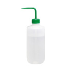 Striekacia fľaša LDPE 1000 ml s úzkym hrdlom a zeleným uzáverom