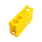 Stojan na zkumavky 4v1, malý, žlutý – PP, 170 × 90 × 50 mm, laboratorní