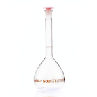 Odměrná skleněná láhev, 100 ml, třída B, hnědá stupnice, brusné spojení 14/23