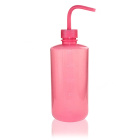 Tryska z PE-LD, 500 ml, růžová – úzký otvor, GL28