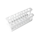 Dvojřadý stojan na zkumavky z PP, 7 míst 21,5 mm a 8 míst 17,5 mm, s kolíky – laboratorní