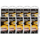 Baterie do naslouchadla 60ks Duracell DA312/6C