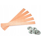 Dřevěné knoty s podstavci 15cm 50ks