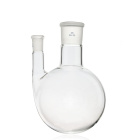 Dvouvrátová baňka s kulatým dnem, přímá hrdla, 100 ml, brusy 29/32 a 14/23, borosilikátové sklo (BORO 3.3)