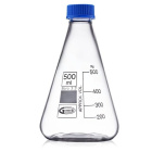 Kuželová baňka (Erlenmeyerova baňka) 50 ml se šroubovacím uzávěrem - borosilikátové sklo BORO 3.3