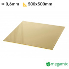 Mosaz plech 500x500x0,6mm