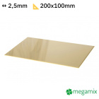 Mosaz plech 200x100x2,5mm
