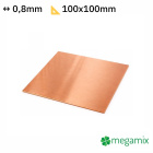Měděný plech 100x100x0,8 mm