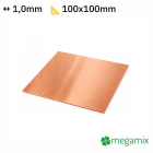 Měděný plech 100x100x1,0 mm