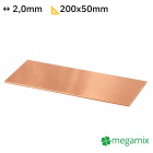Měděný plech 200x50x2,0 mm