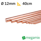 Měděná tyč Φ12mm 40cm