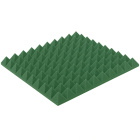Akustický panel tmavě zelený PYRAMIDA 50×50 cm tloušťka 5 cm