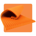 Akustický panel pěna Pyramida 200×100 cm 7 cm oranžový